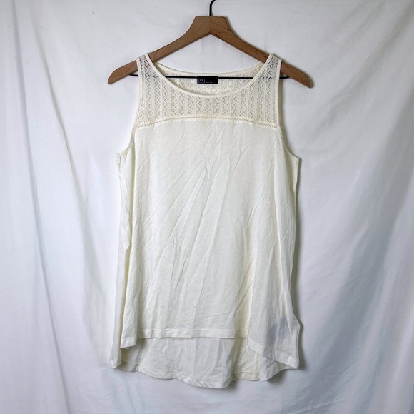 GAP Tops - GAP Womens Crochet Lace Tank Top Cream Size S Boho Festival Layering Cottagecore